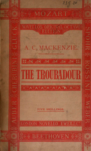 Mackenzie - The Troubadour - Vocal Score - Score