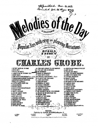 Grobe - My Normandy, with Variations - Score