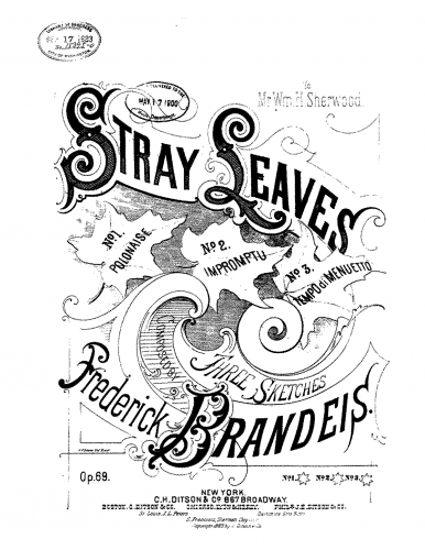 Brandeis - Stray Leaves - Score