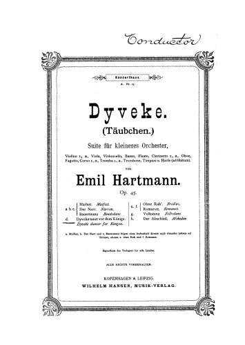 Hartmann - DyvekeTäubchen - IV. Dyveke danser for Kongen - Violin I