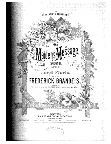 Brandeis - The Maiden's Message - Score