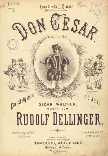Dellinger - Don Cesar - Vocal Score - Score