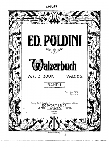 Poldini - Walzerbuch - Score