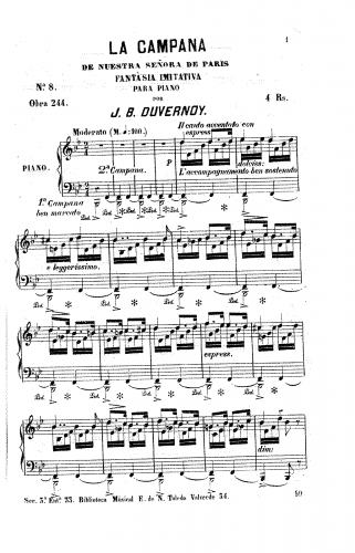 Duvernoy - Le bourdon de Notre-Dame - Score