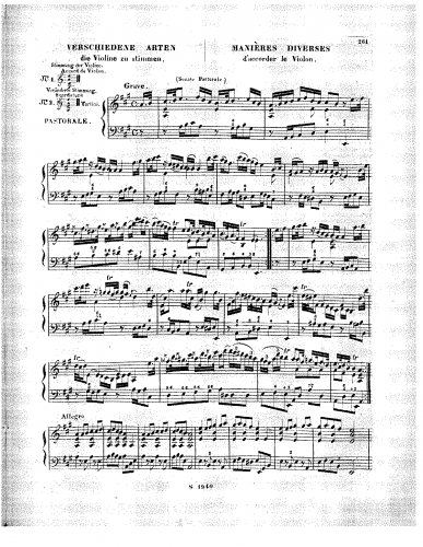 Tartini - 12 Violin Sonatas and a Pastorale, Op. 1 - Scores and Parts Pastorale in A major, B.A16 - Score
