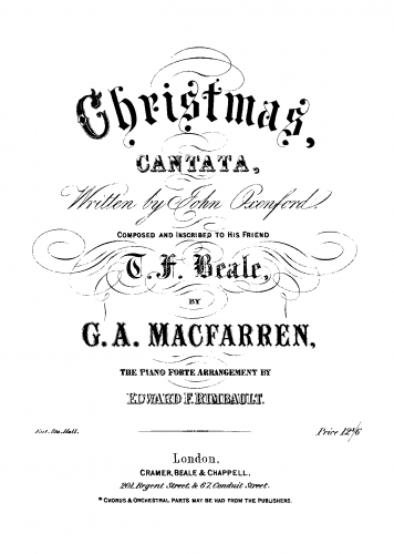 Macfarren - Christmas - Vocal Score - Score
