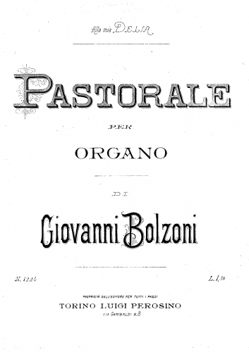 Bolzoni - Pastorale - Score