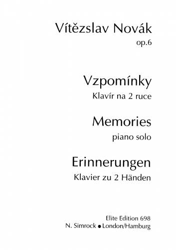 Novák - Memories, Op. 6 - Score