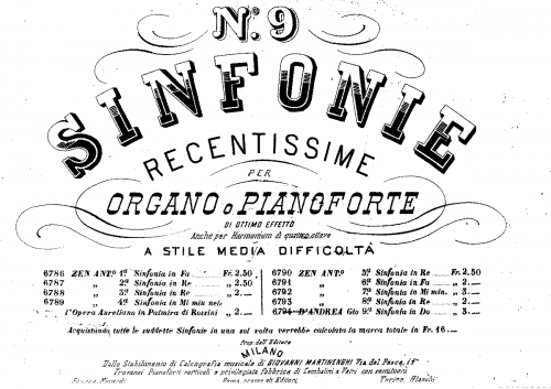 D'Andrea - Sinfonia in C major - Organ Scores - Score