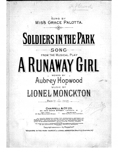 Monckton - Soldiers in the Park - Score