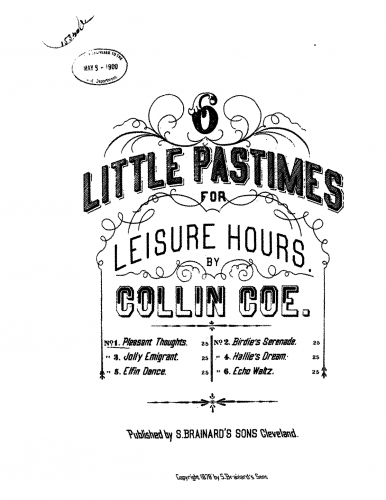 Macy - 6 Little Pastimes for Leisure Hours - Score