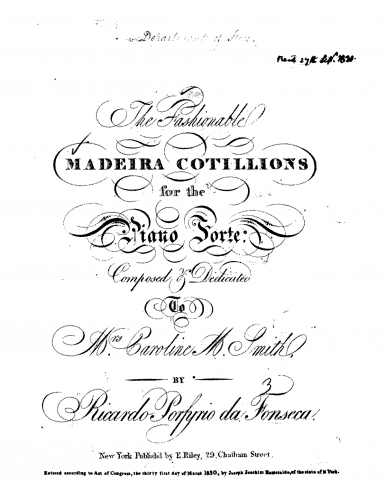 Fonseca - Madeira Cotillions - Score