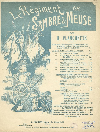 Planquette - Le Régiment de Sambre et Meuse - Score
