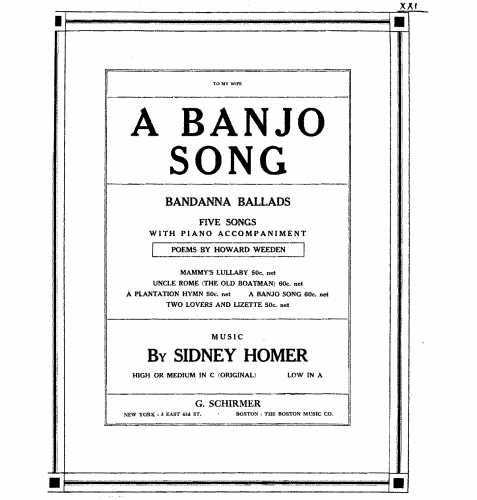 Homer - Bandanna Ballads - Score