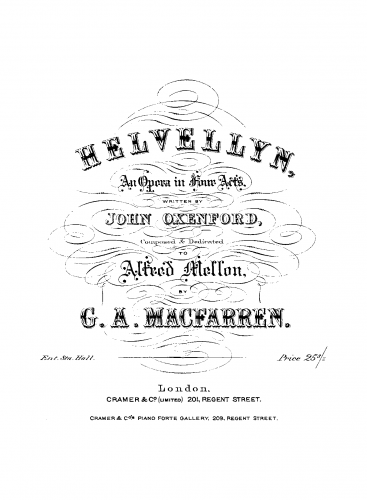 Macfarren - Helvellyn - Vocal Score - Incomplete Score (pp.6061 missing)
