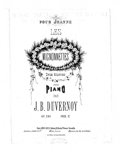 Duvernoy - Les mignonnettes - Score