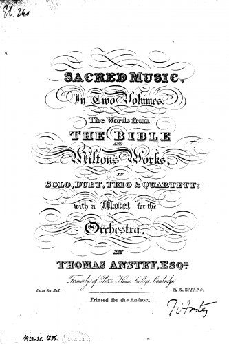 Anstey - Sacred Music - Score