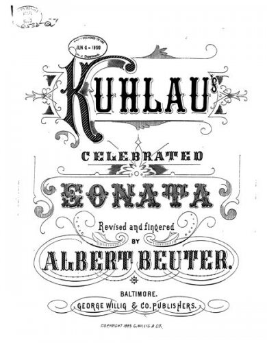 Kuhlau - Sonata in B-flat major - Score