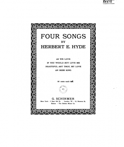 Hyde - 4 Songs - Score