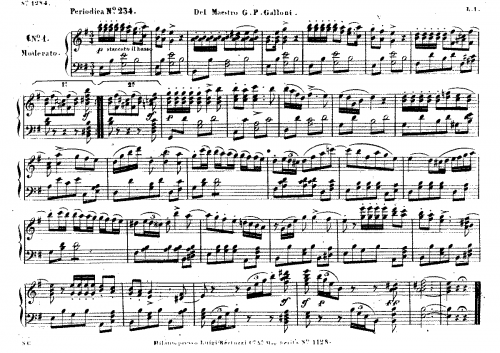 Galloni - 3 Versetti in E minor - Score