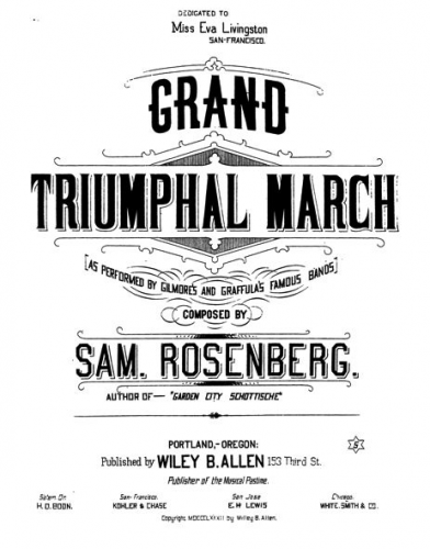 Rosenberg - Grand Triumphal March - For Piano solo - Score