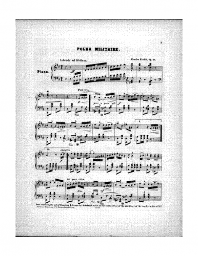 Fradel - Polka militaire - Piano Score - Score