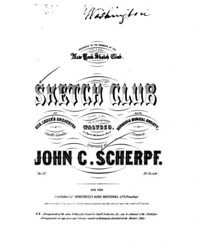 Scherpf - Sketch Club - For Piano Solo - Score