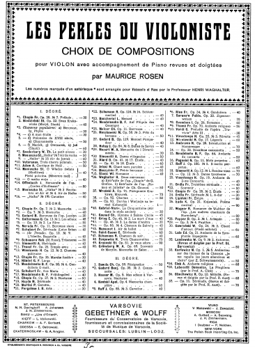 Goltermann - 2 Pièces de Salon - Scores and Parts Les Adieux (No. 1) - Piano score
