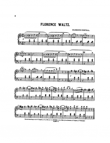 Norvel - Florence - Piano Score - Score