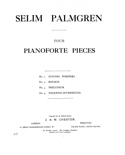 Palmgren - 6 Piano Pieces, Op. 47 - 5. Rococo