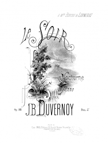 Duvernoy - Le soir - Score