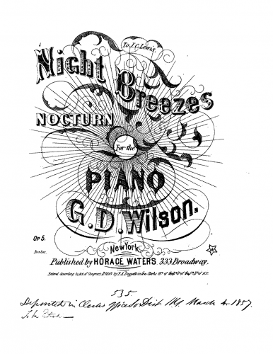 Wilson - Night Breezes - Piano Score - Score