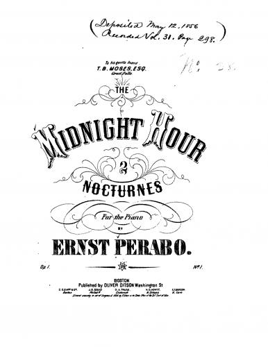 Perabo - The Midnight Hour - Piano Score - Score