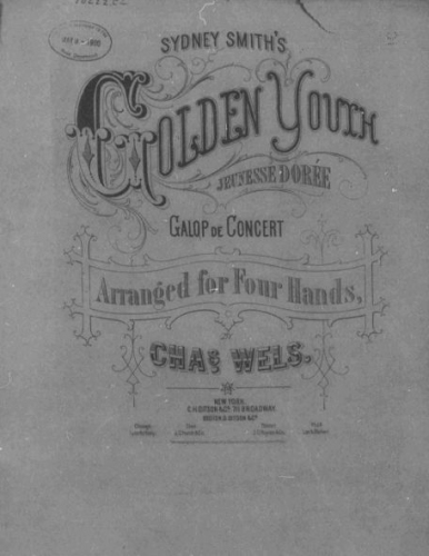 Smith - Jeunesse dorée - For Piano 4 Hands (Wels) - Score