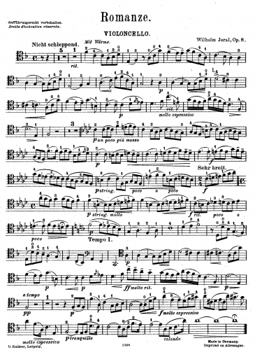 Jeral - Romanze Nr.1 - Piano Score and Cello Part