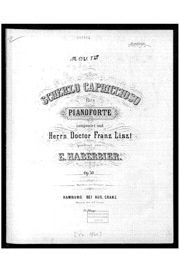 Haberbier - Scherzo capriccioso - Piano Score - Score