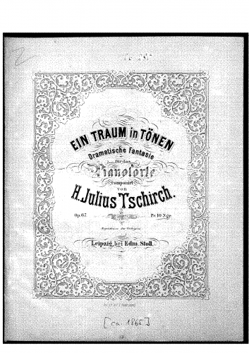 Tschirch - Ein Traum in Tönen - Piano Score - Score