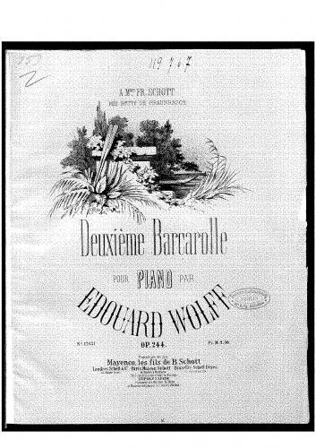 Wolff - Barcarolle No. 2, Op. 244 - Score
