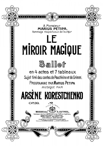 Koreshchenko - The Magic Mirror (Le Miroir magique) - For Piano solo - Score