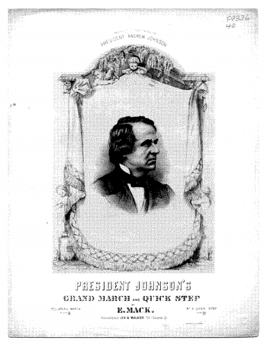 Mack - President Johnson's Grand March and Quickstep - Piano Score - Score