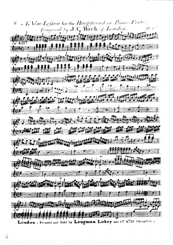 Bach - Keyboard Sonata - Score