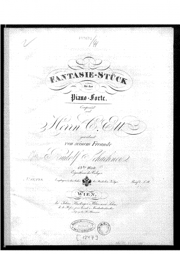 Schachner - Fantasie-Stück - Piano Score - Score
