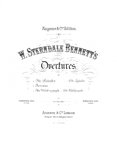 Bennett - The Naiades, Op. 15 - For Piano solo (Pauer) - Score