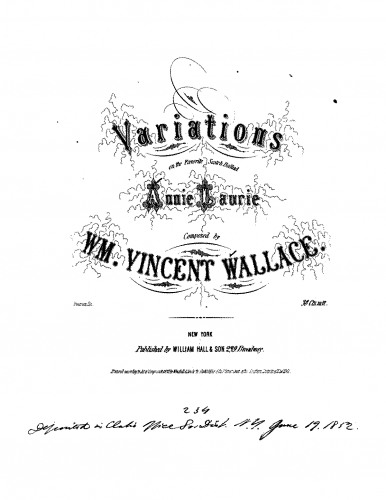 Wallace - Annie Laurie - Piano Score - Score
