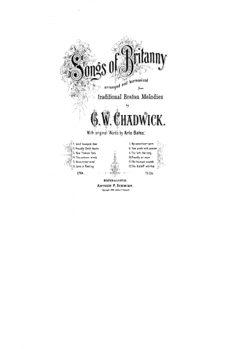 Chadwick - Songs of Brittany - Score