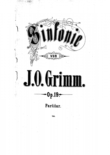 Grimm - Symphony in D minor - Score