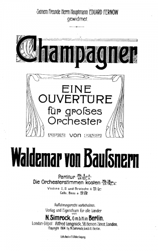 Baussnern - Champagner - Score