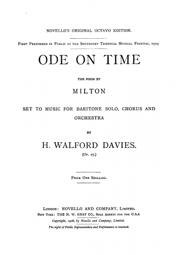 Davies - Ode on Time - Score