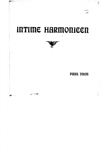 Juon - Intime Harmonieen - Score