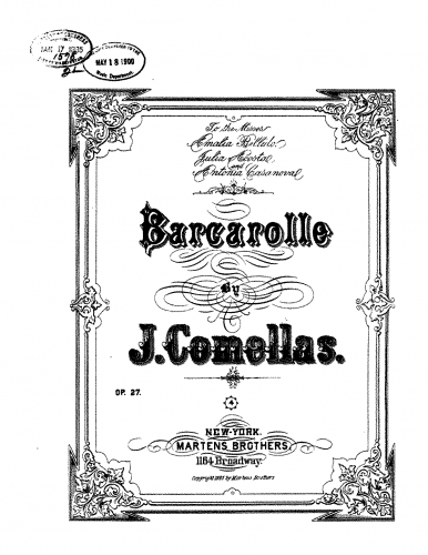 Comellas - Barcarole - Score